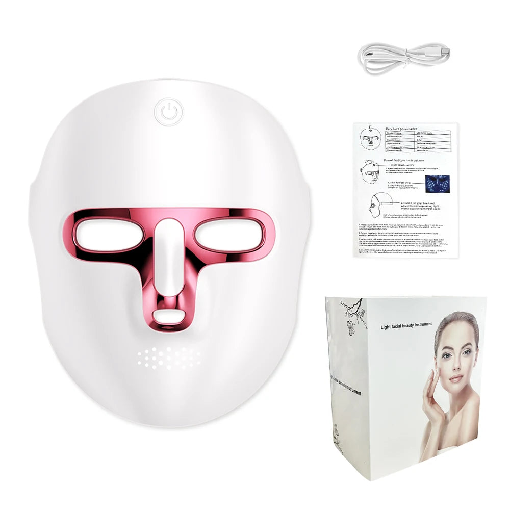 Wireless 7-Color LED Face & Neck Mask