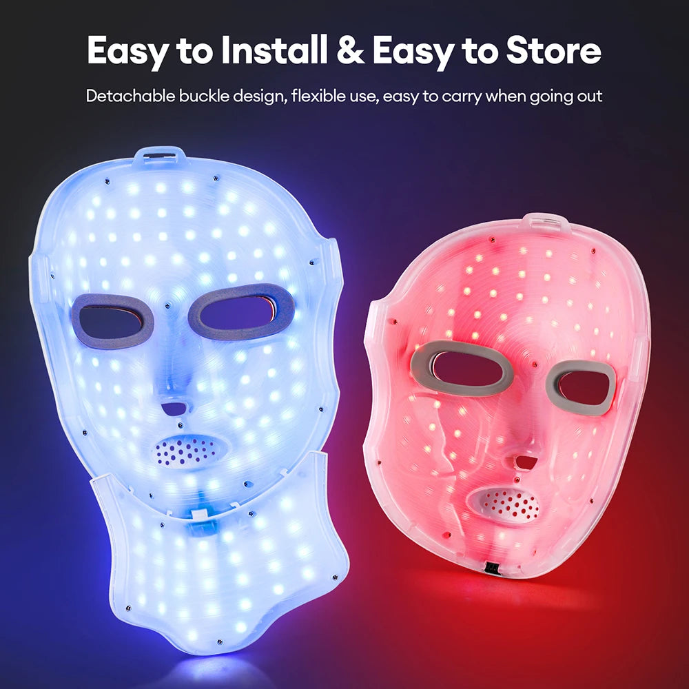 Wireless 7-Color LED Face & Neck Mask
