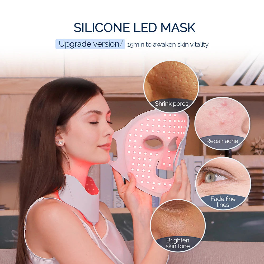 7-Color Silicone LED Face & Neck Mask